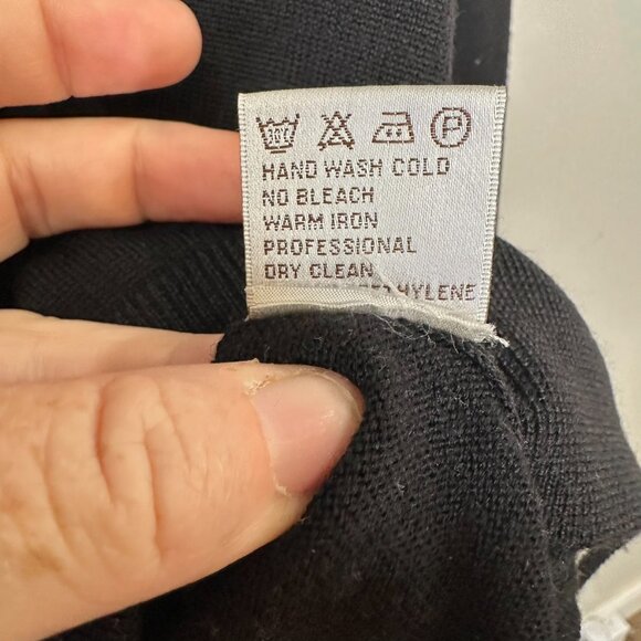 Peter Millar Merino Wool Sweater Large Black 1/4 Zip Long Sleeve Pullover Mens - Picture 8 of 9